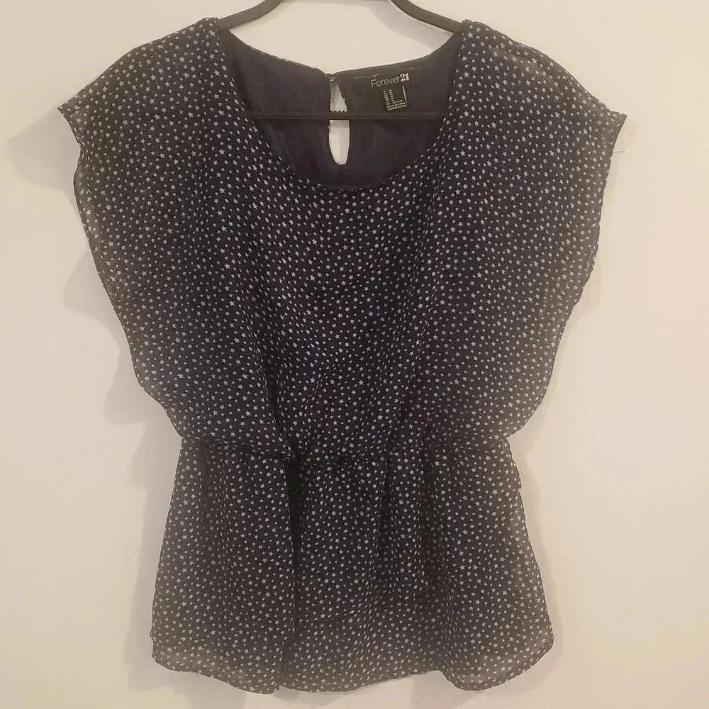 Forever 21 Blue Print Top